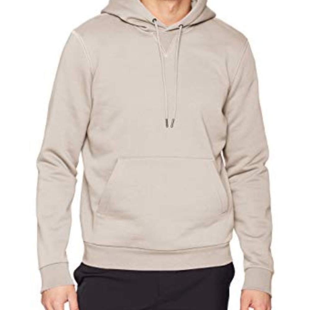 Theory Men's Essential Tan/Gray Hoodie Sweatshirt